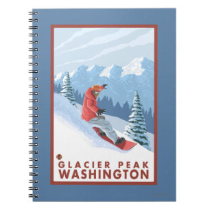 Carnet Snowboarder Scender - Glacier Peak, Washington