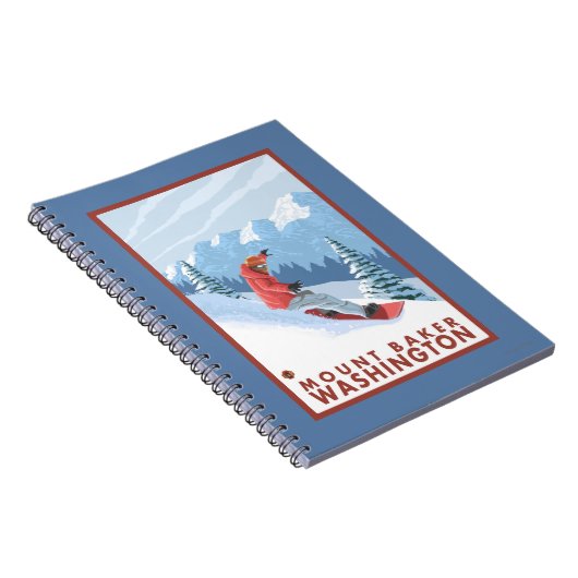Carnet Snowboarder Scene - Mount Baker, Washington (Côté Droit)