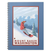 Carnet Snowboarder Scene - Mount Baker, Washington (Devant)