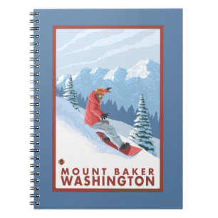 Carnet Snowboarder Scene - Mount Baker, Washington
