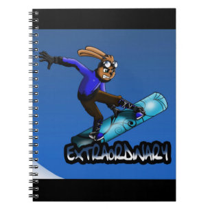 Carnet Snowboardeur lapin
