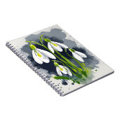 Carnet Snowdrop - Watercolor flowers (Côté Droit)
