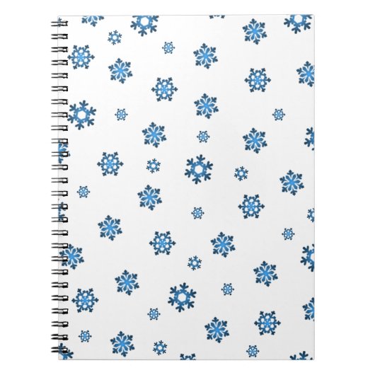 Carnet Snowflakes (bleu et noir) (Devant)