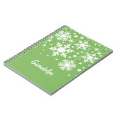 Carnet Snowflakes et Stars Carnet, Vert (Côté gauche)