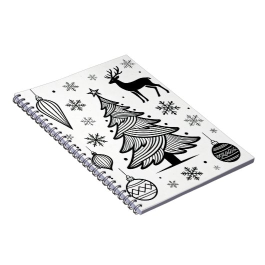 Carnet Snowflakes Line Art Notebook (Côté Droit)