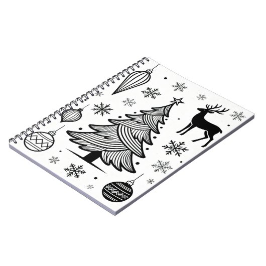 Carnet Snowflakes Line Art Notebook (Côté gauche)