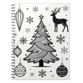 Carnet Snowflakes Line Art Notebook (Devant)