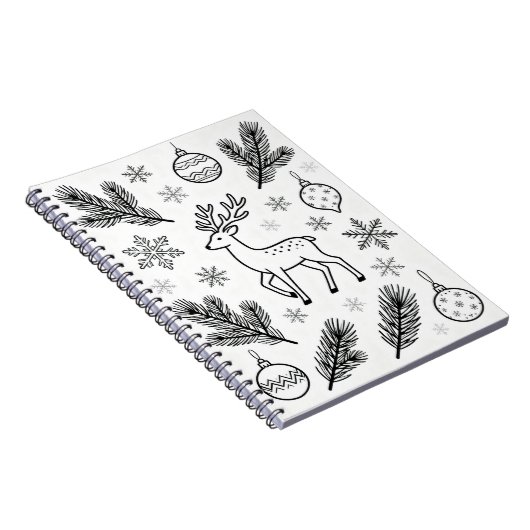 Carnet Snowflakes Line Art Notebook (Côté Droit)