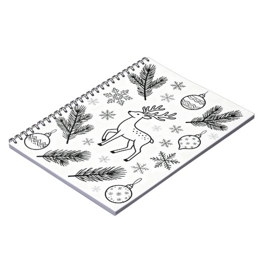 Carnet Snowflakes Line Art Notebook (Côté gauche)