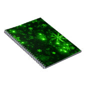 Carnet Snowflakes with Green Background (Côté Droit)