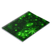 Carnet Snowflakes with Green Background (Côté gauche)