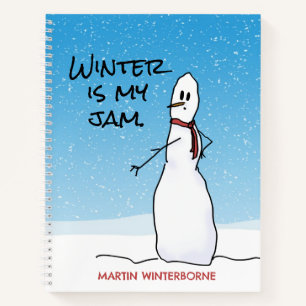 Carnet Snowman dit que l'hiver est ma confiture