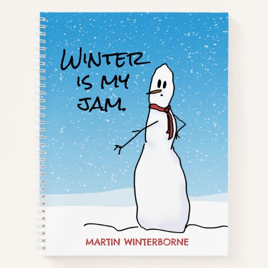 Carnet Snowman dit que l'hiver est ma confiture (Devant)