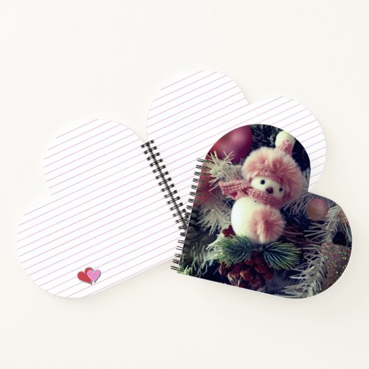 Carnet Snowman Heart-Shaped Spiral Notebook (Intérieur)
