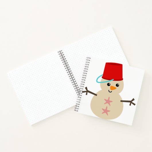 Carnet Snowman mignon fait de sable avec seau pour Casque (Intérieur)