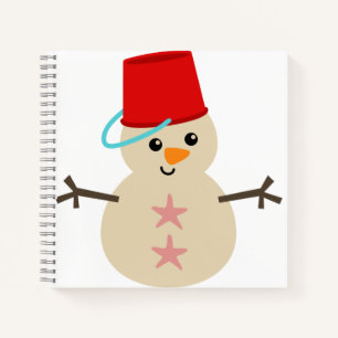 Carnet Snowman mignon fait de sable avec seau pour Casque