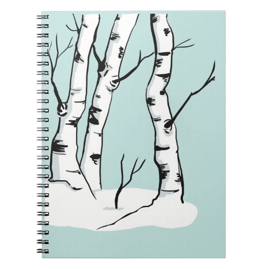 Carnet Snowy Colorado Aspen Tree (Devant)