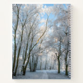 Carnet Snowy Forest Winter Path Walk Notebook (Dos)