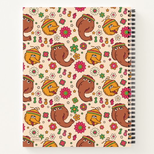 Carnet Snuffleupagus et Big Bird Super Flower Motif (Dos)