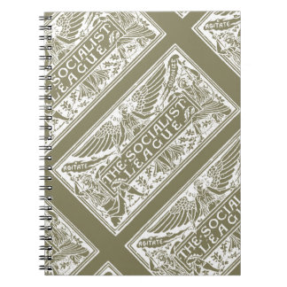 Carnet socialiste de beige de logo de ligue