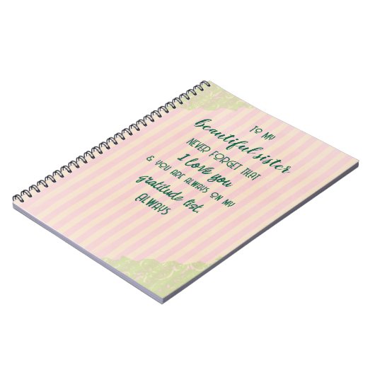 Carnet Soeur Gratitude (Côté gauche)