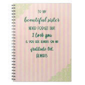 Carnet Soeur Gratitude (Devant)