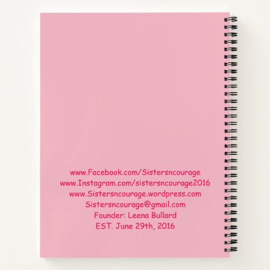 Carnet Soeurs N-Courage (c) PC portable 20161 (Dos)