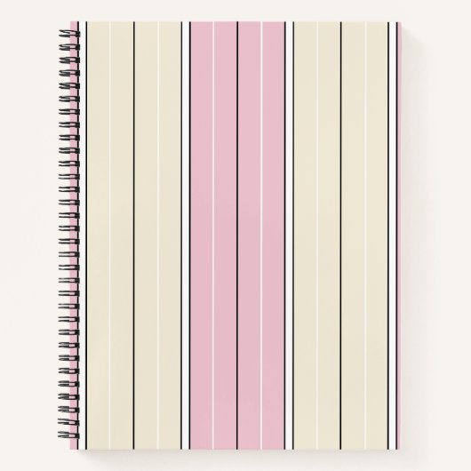 Carnet Soft Color Vertical Stripe Pattern Design (Devant)
