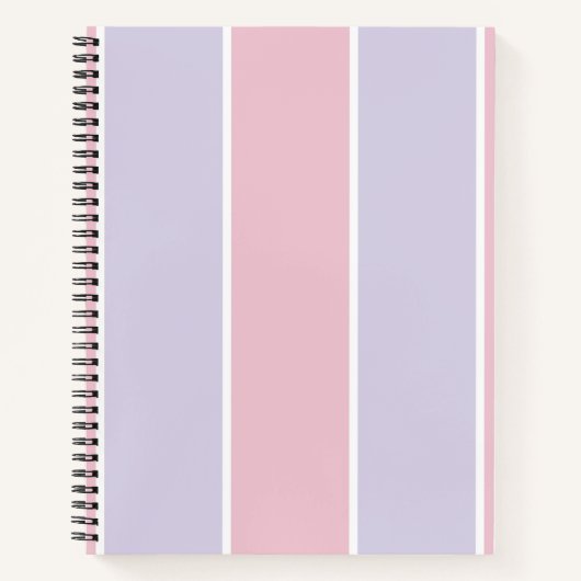 Carnet Soft Color Vertical Stripe Pattern Design (Devant)