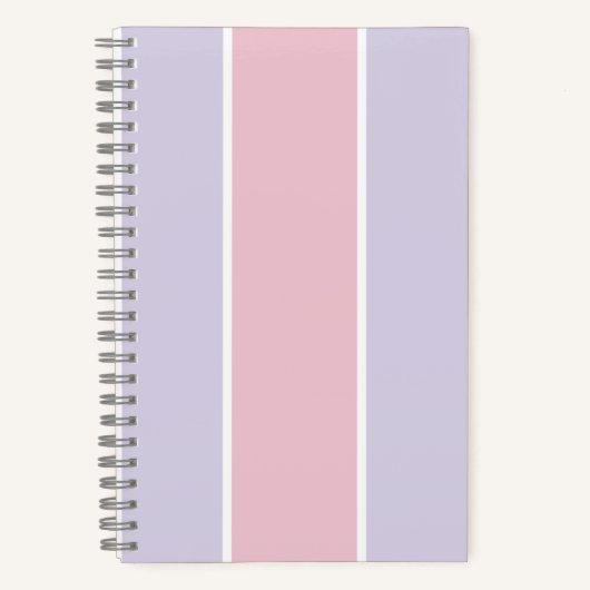 Carnet Soft Color Vertical Stripe Pattern Design (Recto)