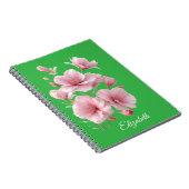 Carnet Soft Elegant Pink Floral Personalized (Côté Droit)