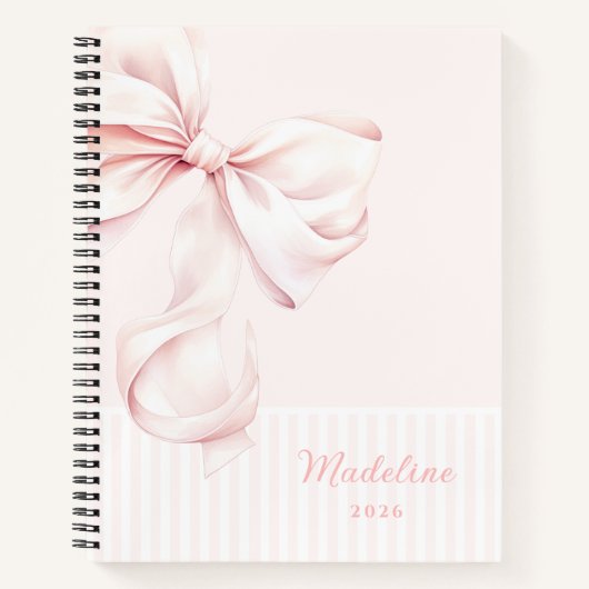 Carnet Soft Girl Rose Bow (Devant)