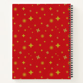 Carnet Soft Glow Golden Stars & Floral Petals Pattern (Dos)