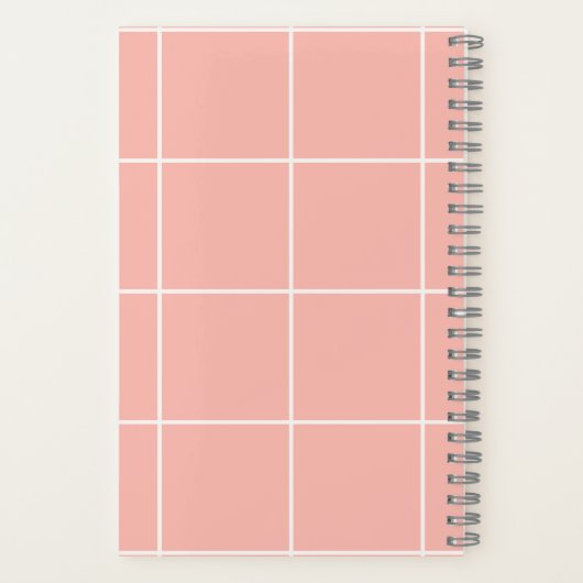 Carnet Soft Neutral Grid Pattern Minimal Check Design (Verso)