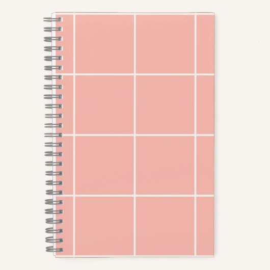 Carnet Soft Neutral Grid Pattern Minimal Check Design (Recto)