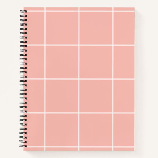 Carnet Soft Neutral Grid Pattern Minimal Check Design (Devant)
