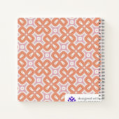 Carnet Soft Orange & Pink Floral Geometric Notebook – Aes (Dos)