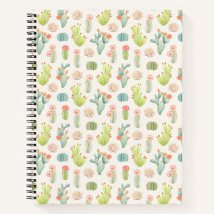 Carnet Soft Pastel Cactus & Motif Succulent
