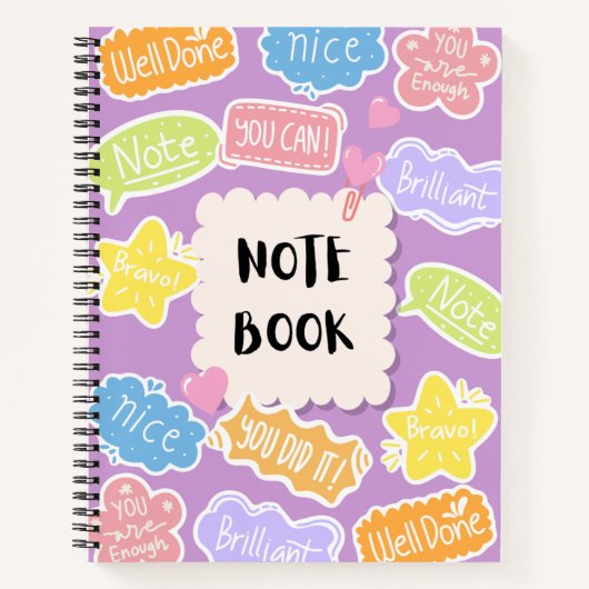 Carnet Soft Pastel Jouer Citation Motivationnelle Moderne (Devant)