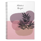 Carnet Soft Pastel Pink Abstract Tropical Notebook (Devant)