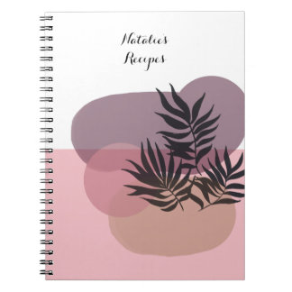 Carnet Soft Pastel Pink Abstract Tropical Notebook