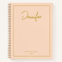 Soft Pastel Pinky Golden Personnalisé Nom d'écritu