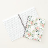 Carnet Soft Pastel Rose Rose Flower Motif (Intérieur)