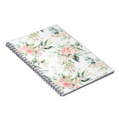 Carnet Soft Pastel Rose Rose Flower Motif (Côté Droit)