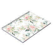 Carnet Soft Pastel Rose Rose Flower Motif (Côté gauche)