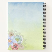 Carnet Soft Pastels Aquarelle Baby shower à fleurs (Dos)