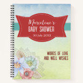 Carnet Soft Pastels Aquarelle Baby shower à fleurs (Devant)