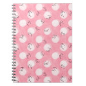 Carnet Soft Pink Cute Pattern – Minimal Aesthetic Polka (Devant)