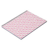 Carnet Soft Pink Daisy Checkerboard Floral Pattern (Côté gauche)