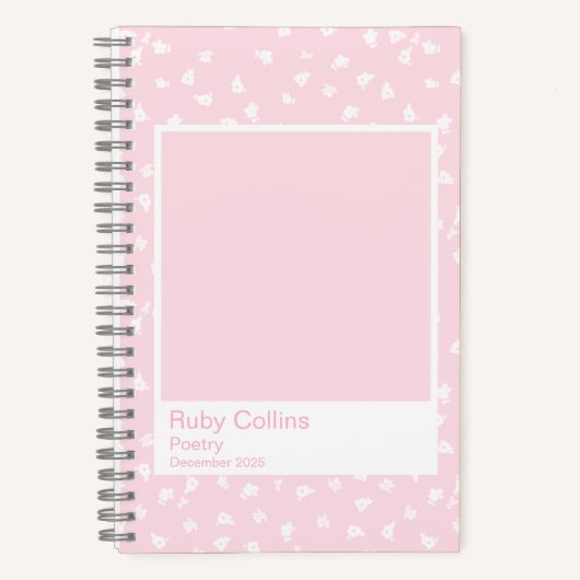Carnet Soft Pink Floral Minimal Ditsy (Recto)